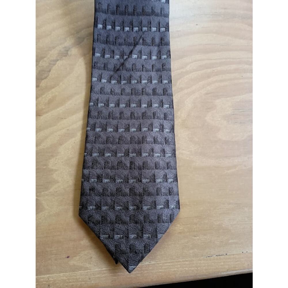 Roffe Accessories Gray Hand Made Silk Neck Tie